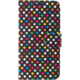 FIXED FIT pouzdro typu kniha pro Samsung Galaxy J4+, motiv Rainbow Dots