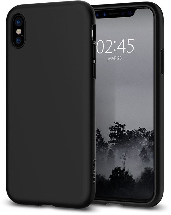 Spigen Liquid Crystal iPhone X, matte black_1790069631