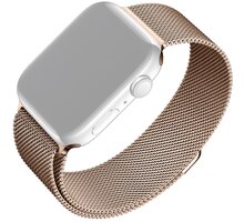 FIXED síťovaný nerezový řemínek Mesh Strap pro Apple Watch 38/40/41mm, růžově zlatá_1213017418