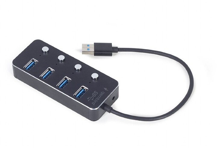 Gembird USB HUB 4-portový USB 3.1 Gen1, s vypínači_877686149
