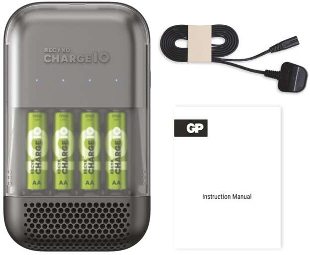 GP nabíječka baterií ultra rychlá 10 S491 + 4× AA nabíjecí baterie_2103431106
