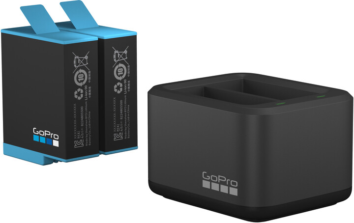 GoPro nabíječka Dual Charger + náhradní baterie pro HERO10 Black, HERO9 Black, 1720mAh, Li-Ion_253277117