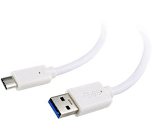 Gembird CABLEXPERT kabel USB 3.0 AM na Type-C kabel (AM/CM), 1,8m, bílá CCP-USB3-AMCM-6-W