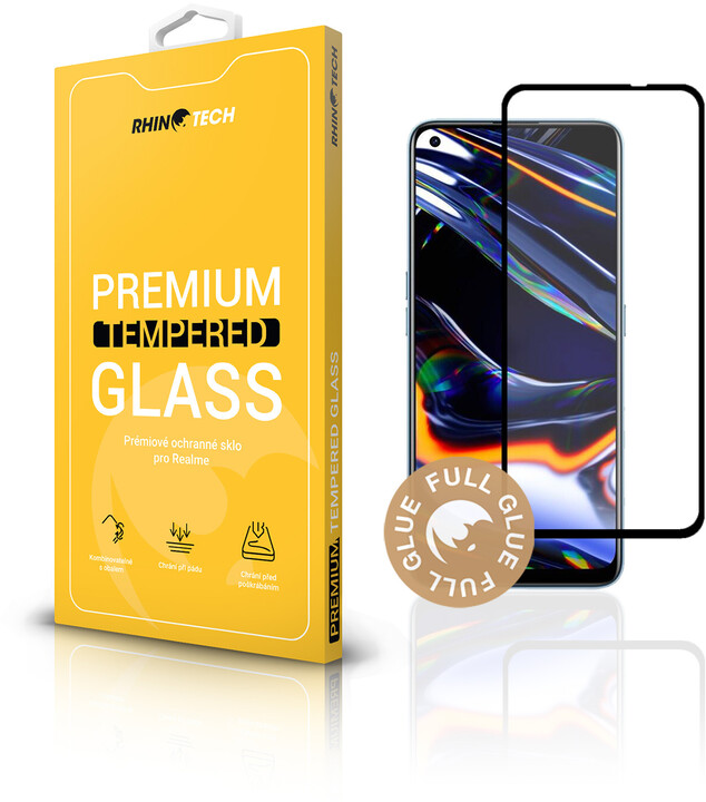 RhinoTech 2 tvrzené ochranné sklo pro Realme 7 Pro, Full glue, 2.5D, čirá_1056952702