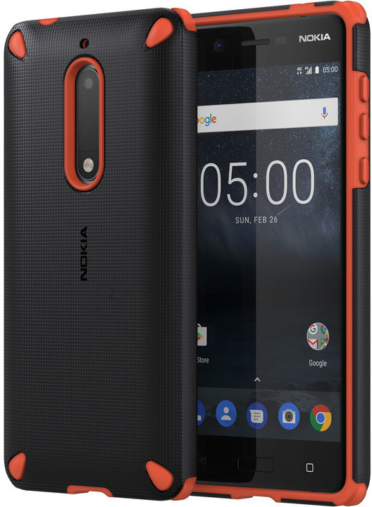 Nokia Rugged Impact Case (pouzdro) CC-502 for Nokia 5, černo- oranžová_1515946432