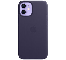 Apple kožený kryt s MagSafe pro iPhone 12 mini, tmavě fialová Poukaz 200 Kč na nákup na Mall.cz