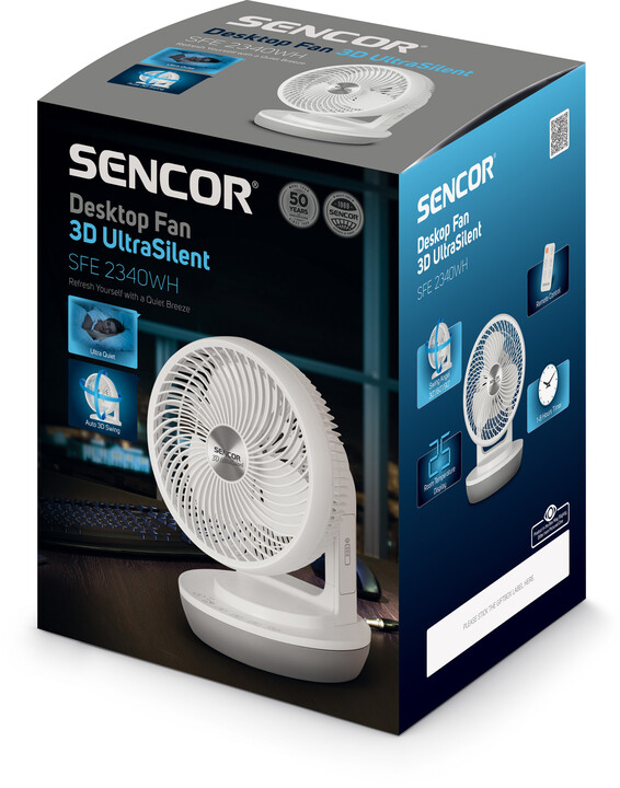 SENCOR SFE 2340WH 3D UltraSilent stolní ventilátor_293916031