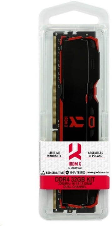 GOODRAM IRDM X 16GB (2x8GB) DDR4 3200 CL16, černá