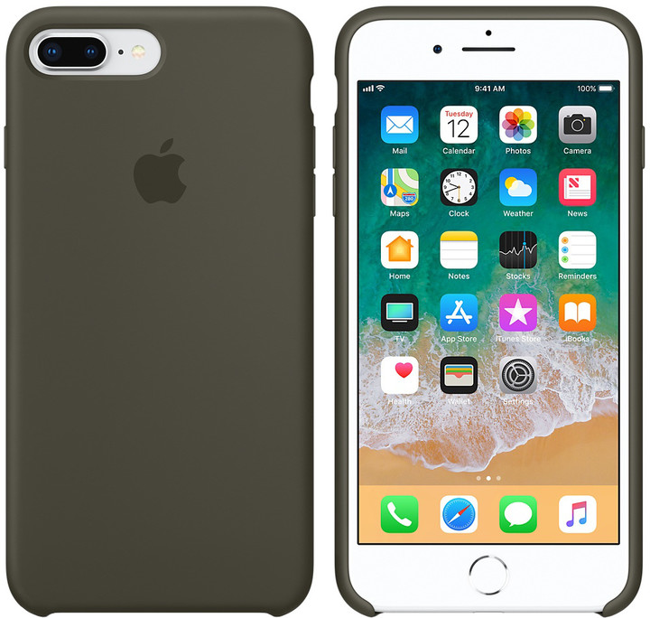 Apple silikonový kryt na iPhone 8 Plus / 7 Plus, tmavě olivová_1732808958