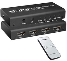 PremiumCord HDMI switch 2:2 , 3D, 1080p s dálkovým ovladačem_246583745