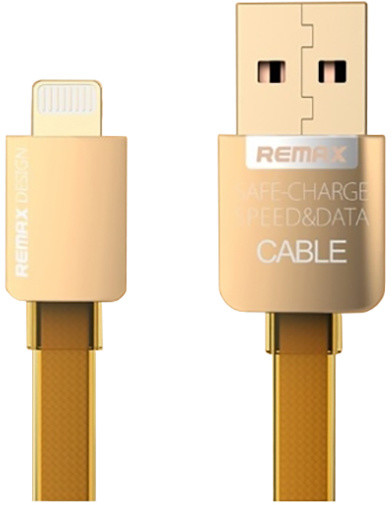 Remax datový kabel s lightning konektorem pro iPhone, gumový, zlatá_1851002802
