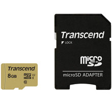 Transcend Micro SDHC 500S 8GB 95MB/s UHS-I U1 + SD adaptér