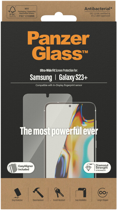 PanzerGlass ochranné sklo pro Samsung Galaxy S23+, celolepené s funkčním otiskem prstů,_917721118