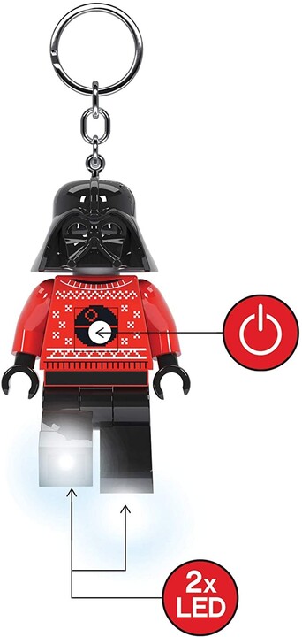 Klíčenka LEGO Star Wars - Darth Vader ve svetru, svítící figurka