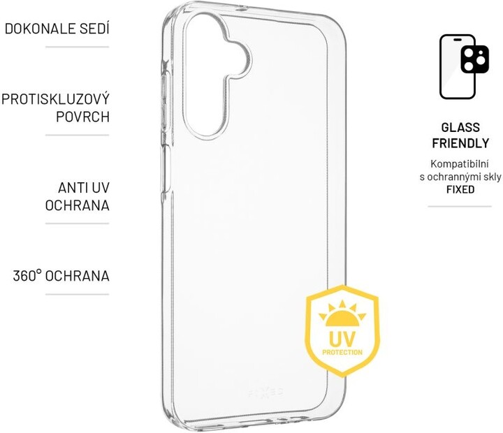 FIXED TPU gelové pouzdro Slim AntiUV pro Samsung Galaxy A15/A15 5G, čirá_76795977