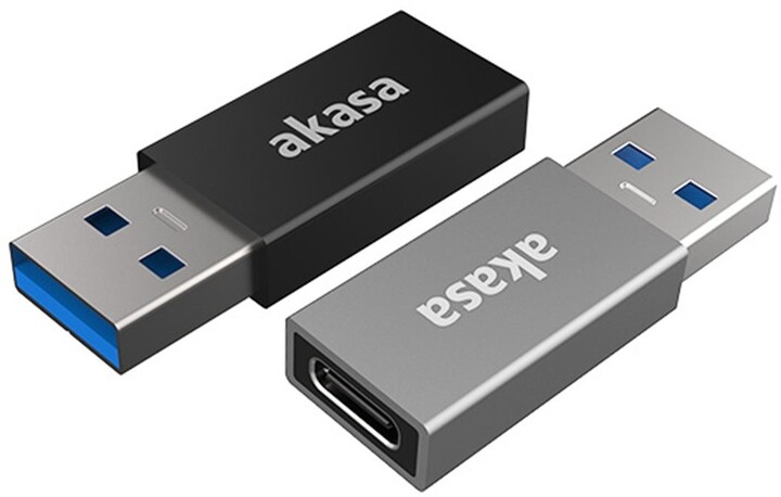 Akasa adaptér USB3.1 Gen2 Type-C - USB-A (F/M), 2ks v balení_407212025