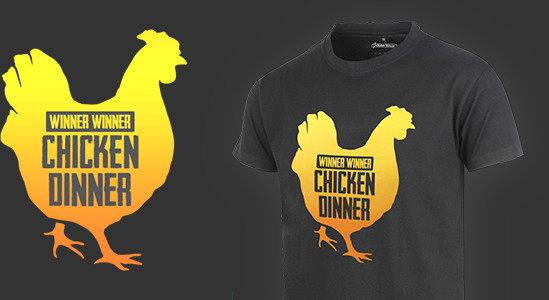 eSuba tričko PUBG - Chicken Dinner (M)_59782315
