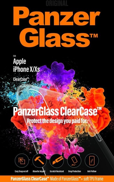 PanzerGlass ClearCase skleněný kryt pro Apple iPhone X/Xs, čirá_626344368