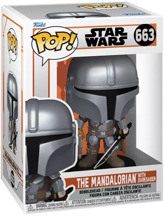 Figurka Funko POP! Star Wars: The Mandalorian - The Mandalorian with Darksaber (Star Wars 663)_44084675