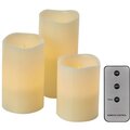 Emos LED dekorace – vosková svíčka, různé velikosti, 3x AAA, vnitřní, vintage, 3 ks, ovladač_369747800