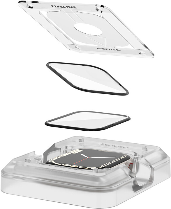 Spigen ochranné sklo ProFlex EZ Fit pro Apple Watch 7 41mm, 2ks_1473184800