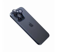 FIXED ochranná skla čoček fotoaparátů pro Apple iPhone 15 Pro/15 Pro Max, tmavě modrá_2037224854