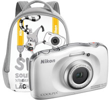 Nikon Coolpix S33, bílá + Backpack kit_1649438152