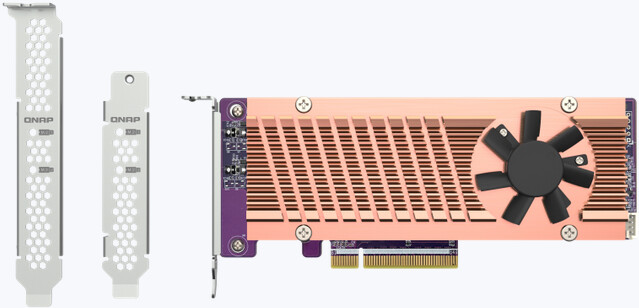 QNAP QM2-2P-384A - pro disky 2x SSD M.2 22110/2280 PCIe, (Gen3 x4)_2088261105