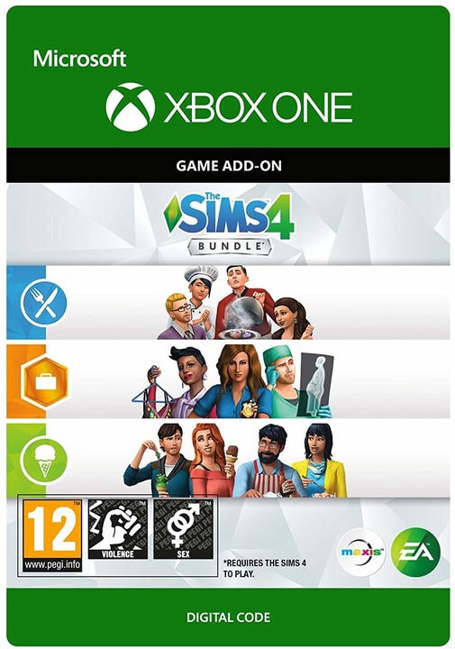 The Sims 4 Bundle (Cool Kitchen Stuff, Dine Out a Get to Work) (Xbox ONE) - elektronicky_1930946116