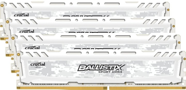 Crucial Ballistix Sport LT White 64GB (4x16GB) DDR4 2400_1249205518