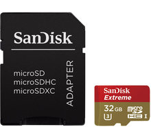 SanDisk Micro SDHC Extreme pro akční kamery 32GB 90MB/s UHS-I U3 + SD adaptér_2134012091