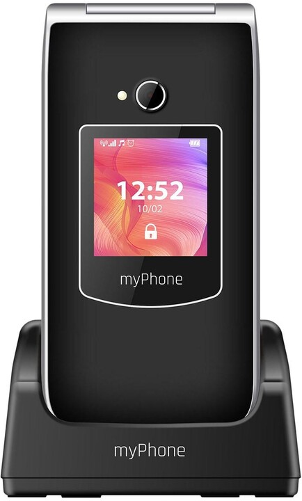 myPhone Rumba 2, černý s nabíjecím stojánkem