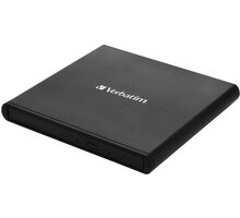 Verbatim DVD-RW Slimline, USB 2.0, černá Poukaz 200 Kč na nákup na Mall.cz