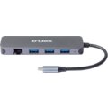 D-Link DUB-2334, USB-C Hub, 3x USB 3.0, USB-C, LAN 1 Gbps_390358048