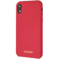 GUESS Silicone Gold Logo pouzdro pro iPhone XR, červená_1578424027