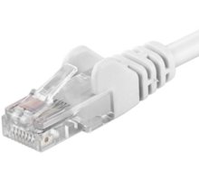 PremiumCord Patch kabel UTP RJ45-RJ45 level 5e, 0.25m, bílá sputp002W