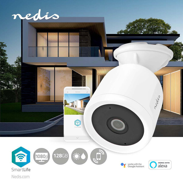Nedis Wi-Fi Smart venkovní kamera, Full HD 1080p, IP65, Cloud/Micro SD_1958741989