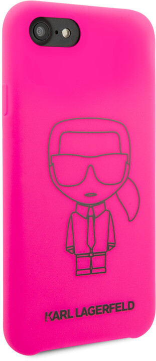 Karl Lagerfeld silikonový kryt Iconic pro iPhone 8/SE2, růžová_535205595