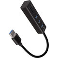 AXAGON HMA-CR3A, USB 3.2 Gen 1 hub, porty 3x USB-A + čtečka karet SD/microSD, kovový, kabel USB-A 20_1053872251