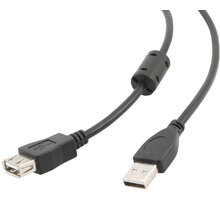 Gembird CABLEXPERT kabel USB A-A 3m 2.0 prodlužovací HQ s ferritovým jádrem