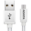 ADATA Micro USB kabel pletený, 1m, stříbrný_1645719466