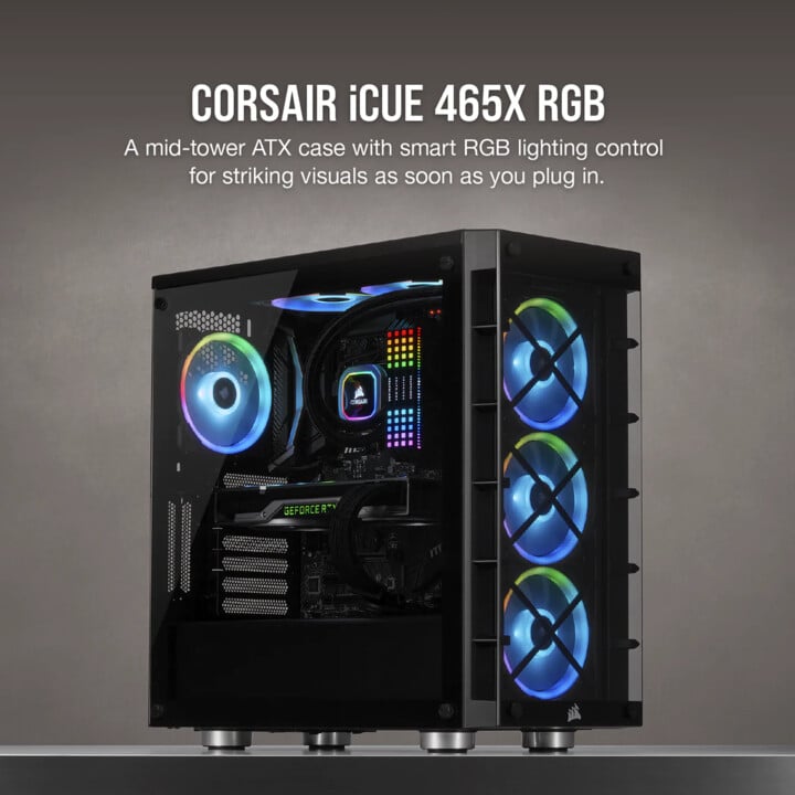 Corsair iCue 465X RGB, černá
