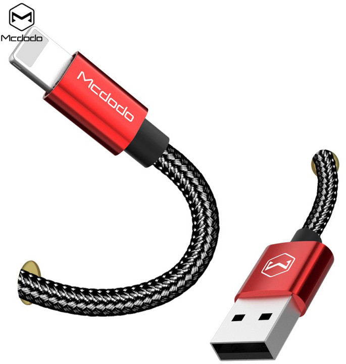 Mcdodo MT series 2-in-1 USB AM To Lightning + Lightning Audio Adapter (1,2 m) Red_1176871599