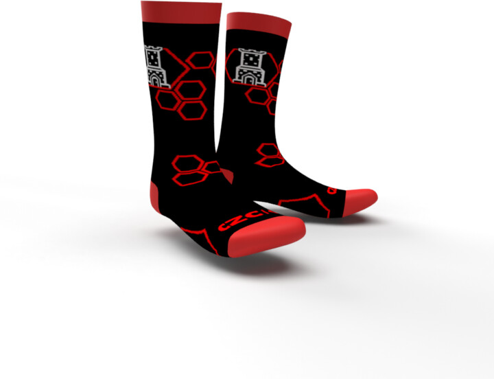 Ponožky CZC.Gaming Bastion, 39-41, černé/červené_1039905445