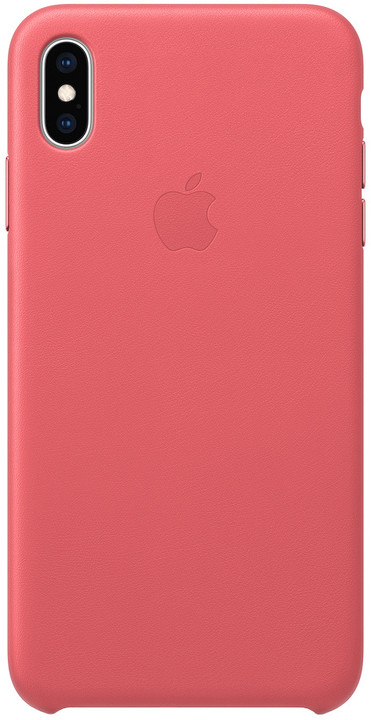 Apple kožený kryt na iPhone XS Max, pivoňkově růžová_1758539167