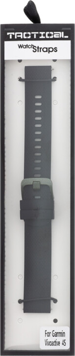 Tactical 572 silikonový řemínek pro Garmin VivoActive 4S, 18mm, černá_2061448908