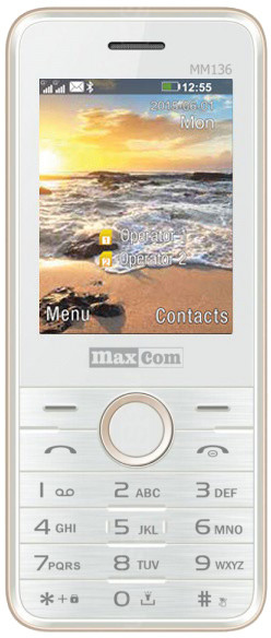 Maxcom MM136, Dual Sim, bílá/zlatá_1465147410