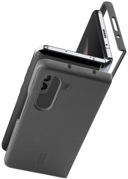 Cellularline zadní kryt Fit Duo pro Samsung Galaxy Z Fold5, PU kůže, černá_1948251147