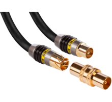 Monster koaxiální anténní kabel s masivními konektory pokovenými 24 karátovým zlatem, 5m_1176727086