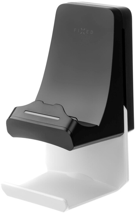 FIXED závěsný nabíjecí dok pro ovladač DualSense PlayStation 5 s hákem pro sluchátka, černo-bílý_543451569